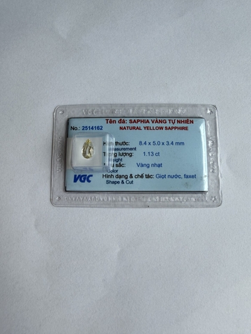 Đá Sapphire Vàng Tự Nhiên 1.13ct - GNJ
