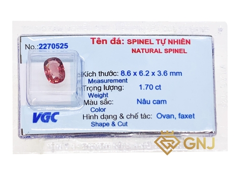 Đá Spinel Nâu Cam Thiên Nhiên - GNJ