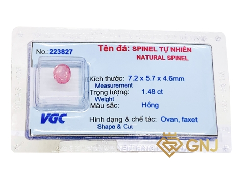 Viên đá spinel hồng tự nhiên Lục Yên