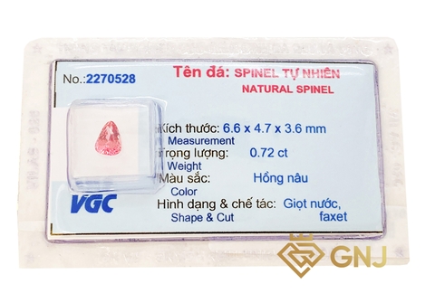 Viên đá spinel hồng tự nhiên