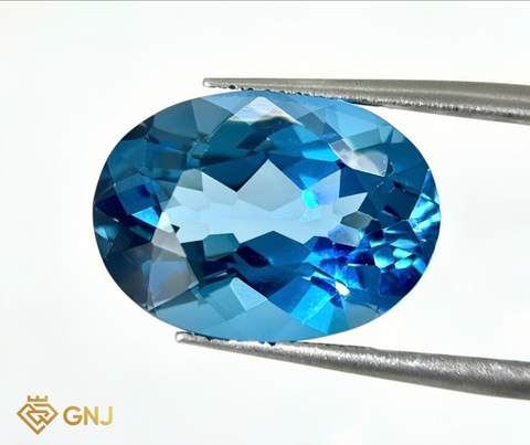 Đá Topaz Xanh Tự Nhiên Xanh Dương 15ct - GNJ