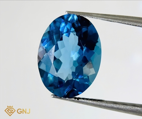 Đá Topaz Xanh Tự Nhiên Xanh Dương 10.7ct - GNJ
