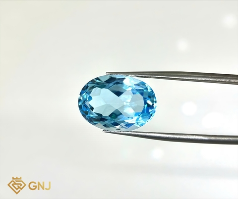 Đá Topaz Xanh Tự Nhiên 1.65ct — 8.1x6.0mm - GNJ
