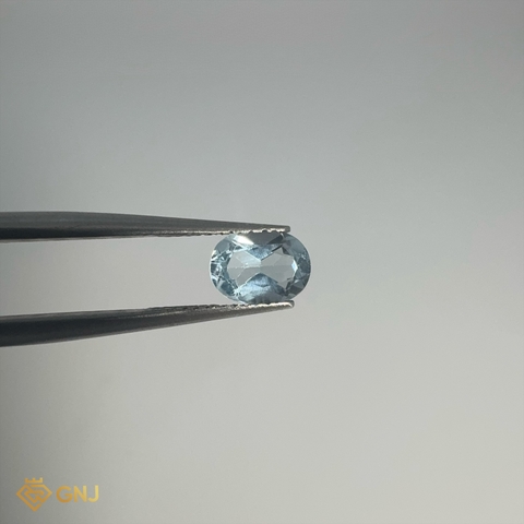Đá Topaz Xanh Tự Nhiên 0.9ct — 7.0x5.2mm - GNJ