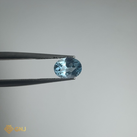 Đá Topaz Xanh Tự Nhiên 0.9ct — 6.7x5.1mm - GNJ