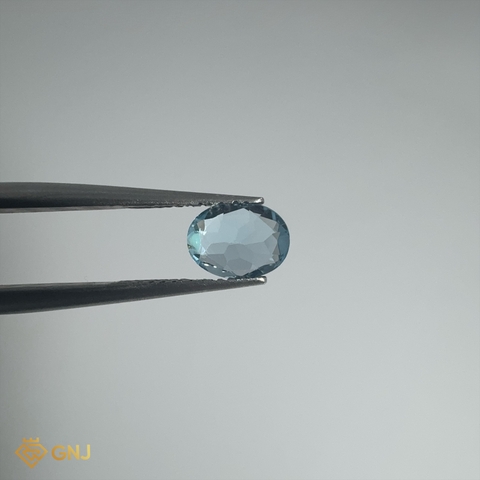 Đá Topaz Xanh Tự Nhiên 0.9ct — 6.7x5.1mm - GNJ