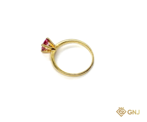 Nhẫn nữ đá Spinel hồng tự nhiên