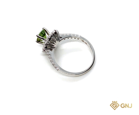 Nhẫn Nữ Vàng 10K Tourmaline Xanh Thiên Nhiên - GNJ