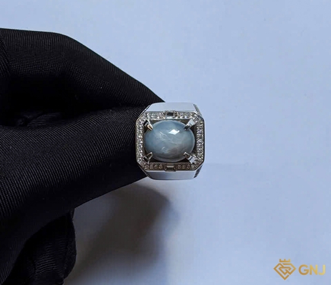 Nhẫn nam đá Sapphire tự nhiên