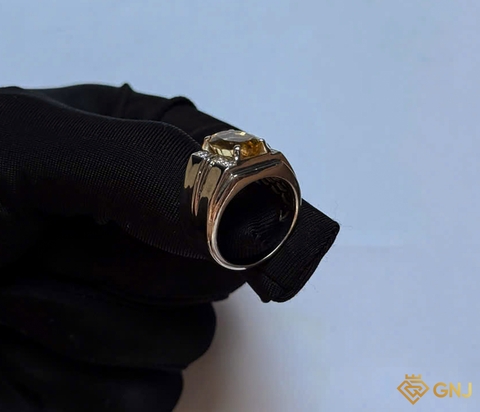 Nhẫn nam đính đá Citrine tự nhiên