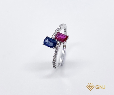 Nhẫn Phú Quý Ruby Sapphire Thiên Nhiên