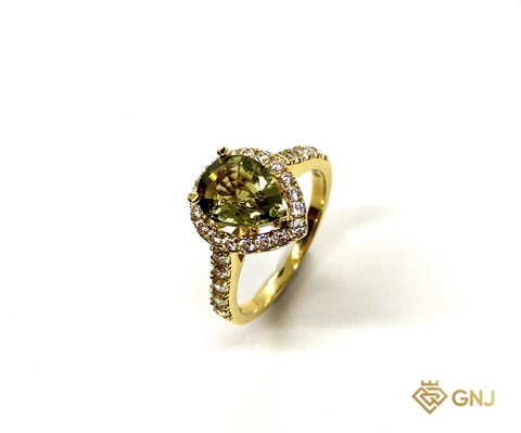 Nhẫn Vàng 10K Đính Đá Chủ Tourmaline Thiên Nhiên - GNJ
