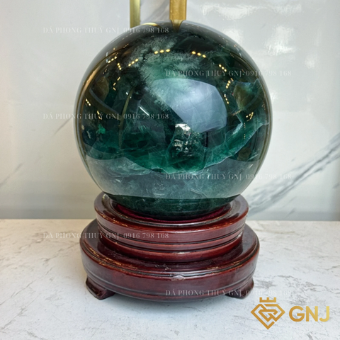 Quả Bi cầu đá phong thủy flourite tự nhiên