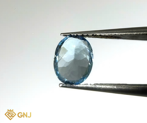 Đá Topaz Xanh Tự Nhiên 1.65ct — 8.0x6.0mm - GNJ