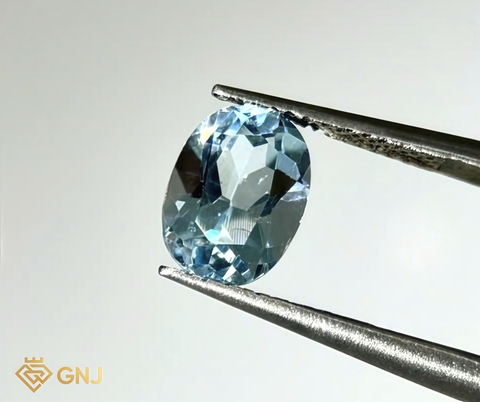 Đá Topaz Xanh Tự Nhiên 1.65ct — 8.0x5.8mm - GNJ