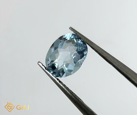 Đá Topaz Xanh Tự Nhiên 1.65ct — 8.1x6.1mm - GNJ