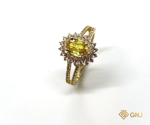 Nhẫn Sapphire Vàng Thiên Nhiên Sang Trọng - GNJ