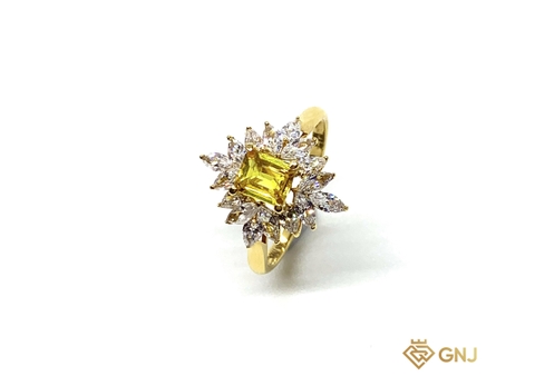 Nhẫn Đính Đá Sapphire Vàng Thịnh Vượng - GNJ