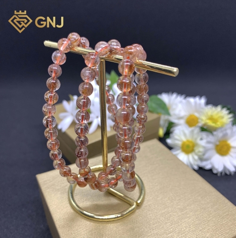 Vòng Tay Thạch Anh Tóc Nâu cuốn 3 vòng