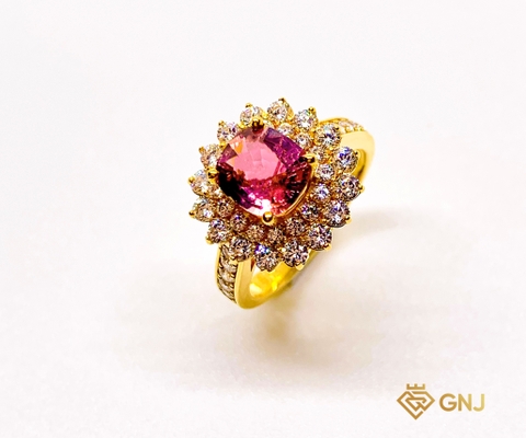 Nhẫn Tourmaline Hồng Tím Thịnh Vượng - GNJ