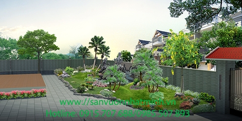thi công sân vườn