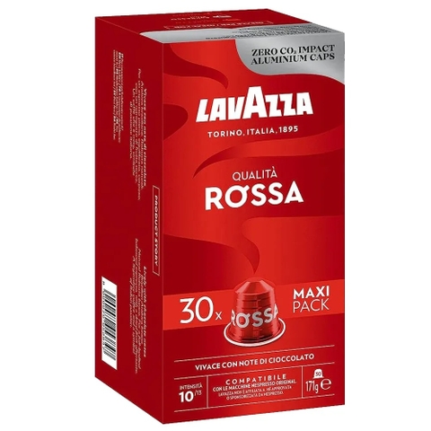 Cà phê Viên nén Nespresso Lavazza Espresso Rossa 10 Hộp 30 viên vỏ Nhôm