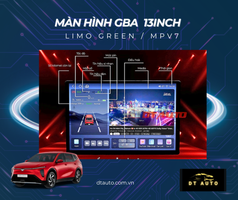 Màn Hình GBA 13.1 Inch 360 Limo Green / MPV7 | DT Auto