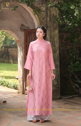 ÁO DÀI LỤA TƠ TẰM HÀ ĐÔNG THANH NHÃ HỒNG