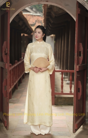 ÁO DÀI LỤA TƠ TẰM HÀ ĐÔNG THANH NHÃ BE