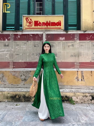 ÁO DÀI LỤA HÀ ĐÔNG TRUYỀN THỐNG NGUYỆT THIỀN