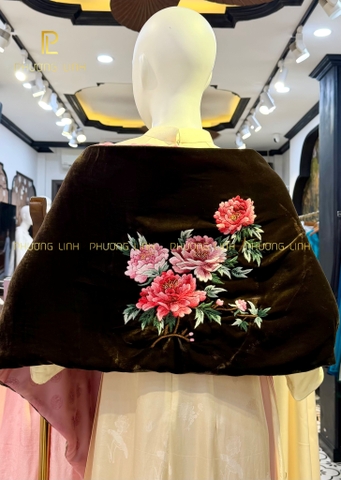 KHĂN NHUNG THÊU TAY CAO CẤP