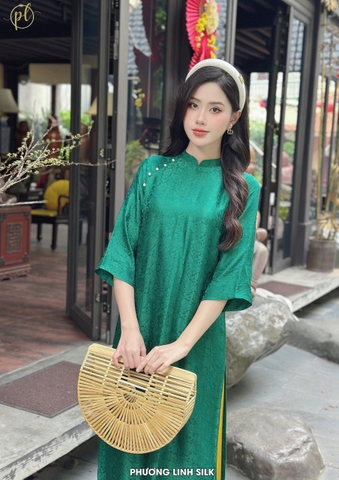 ÁO DÀI SUÔNG XƯA LỤA TƠ TẰM HÀ ĐÔNG NGỌC LÃM