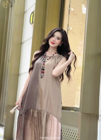 VÁY LỤA LOANG 3 MÀU DÁNG DÀI 100% TƠ TẰM