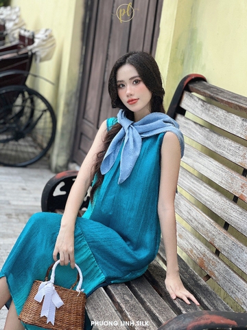 VÁY LỤA LOANG 3 MÀU DÁNG DÀI 100% TƠ TẰM