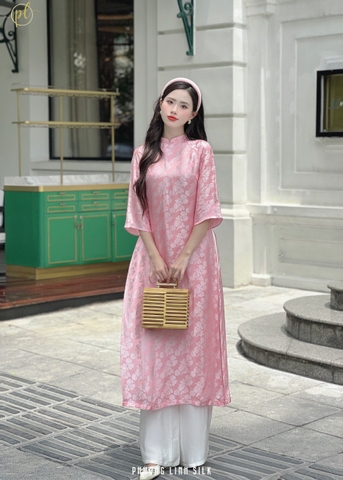 ÁO DÀI SUÔNG XƯA LỤA TƠ TẰM TUYẾT LỆ