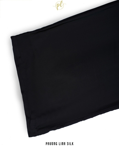 QUẦN LỤA CHUN SAU KHÓA TRƯỚC ÁO DÀI ( MÀU ĐEN )