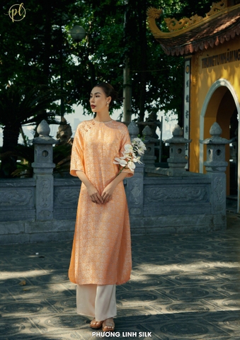 ÁO DÀI LỤA TƠ TẰM HÀ ĐÔNG AN NHIÊN