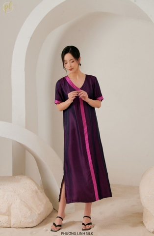 VÁY LỤA TƠ TẰM CAN TRƯỚC