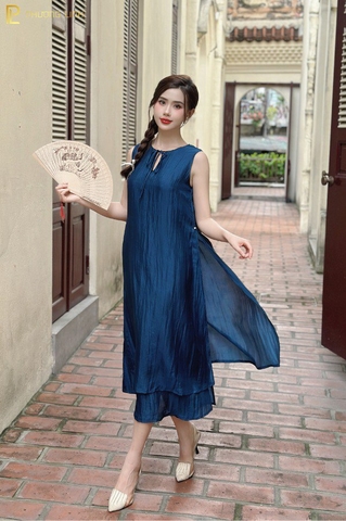 ĐẦM LỤA TUYẾT VÂN - XANH CỔ VỊT