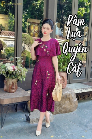 ĐẦM LỤA QUYÊN CÁT - SEN ĐEN