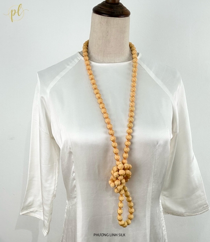 VÒNG HẠT GỖ BỌC LỤA