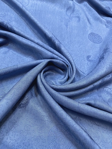 VẢI LỤA VÂN XANH SỨ NHẠT 100% TƠ TẰM