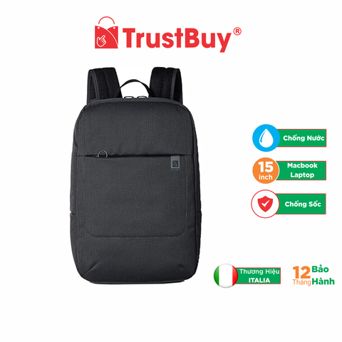 Balo Đựng Laptop Macbook 15.6 inch TUCANO LOOP - Black - Hàng Chính Hãng