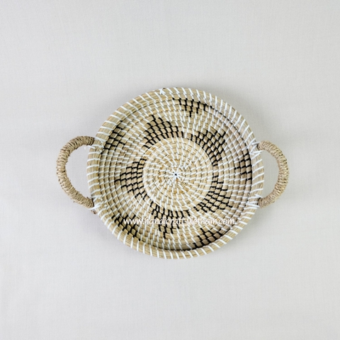 Khay cói họa tiết ngôi sao (Có quai)