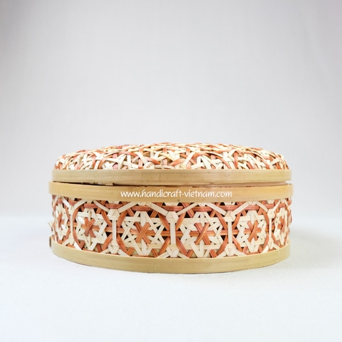 Hộp tre hoa thị tròn