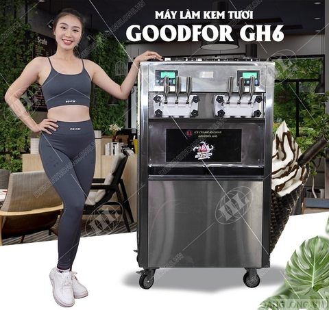 Máy làm kem tươi cao cấp Goodfor GH6 (6 vòi lấy kem-3 Bloc làm kem)