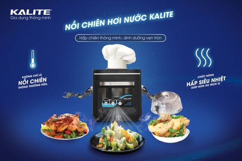 Nồi Chiên Không Dầu Kết Hợp Hấp Kalite Steam X - Công Suất 1700W, Dung Tích 15L - Hàng Chính Hãng