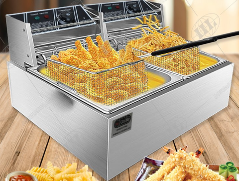 Bếp chiên nhúng đôi Goodfor KD-02 ( Hàng chính hãng - Công Suất Lớn | Giòn Ngon, Tiết Kiệm