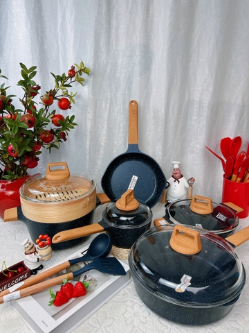 Bộ Nồi Chảo MGC Xanh Lam