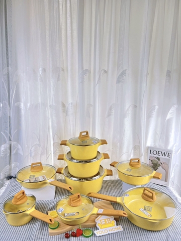 Bộ Nồi Chảo MGC Màu Vàng